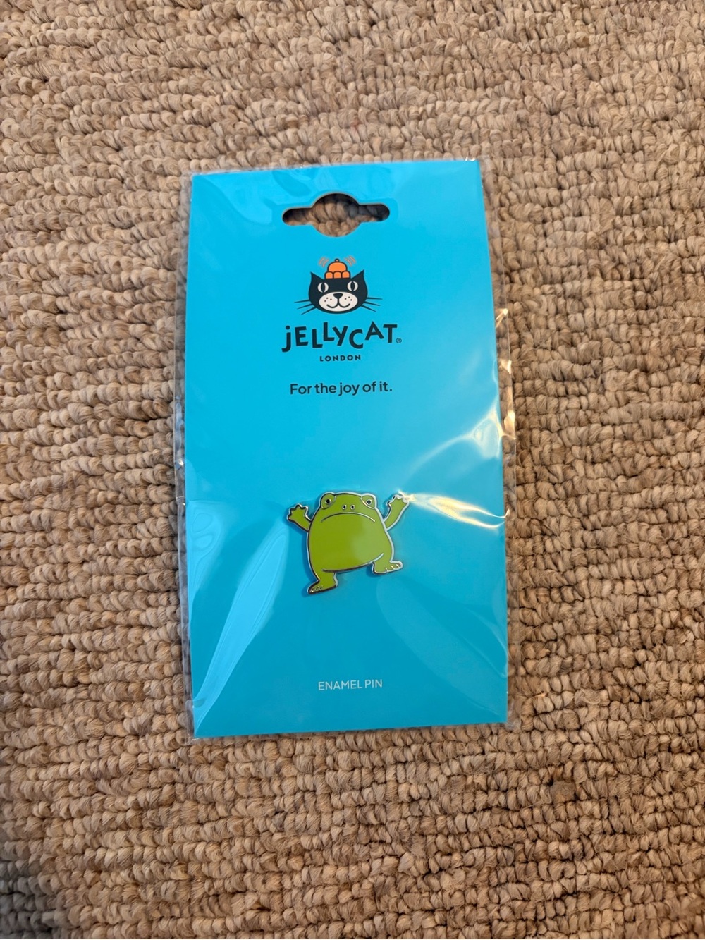 Brand new Jellycat Ricky Rain Frog enamel pin badge 🐸✨